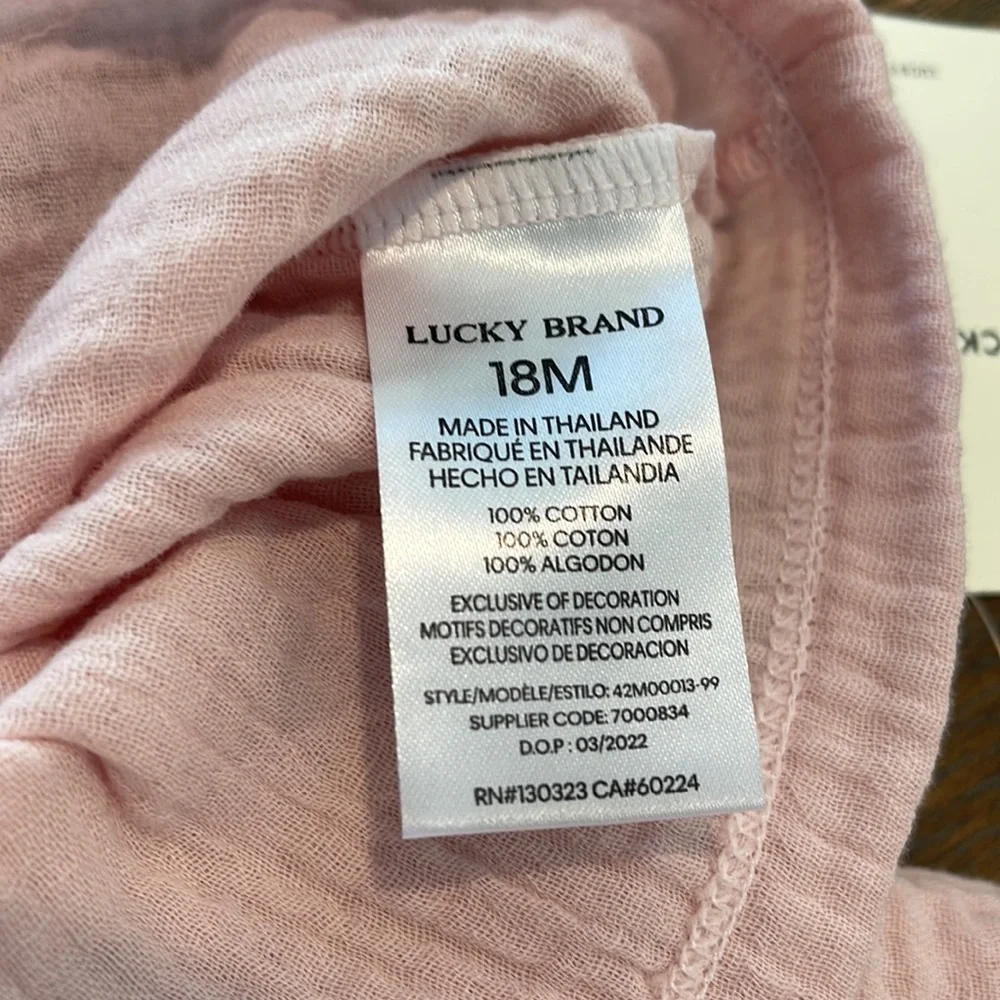 🌟3/$15🌟Lucky 🍀 Brand 2 piece short set. 18 months. - Picture 4 of 12